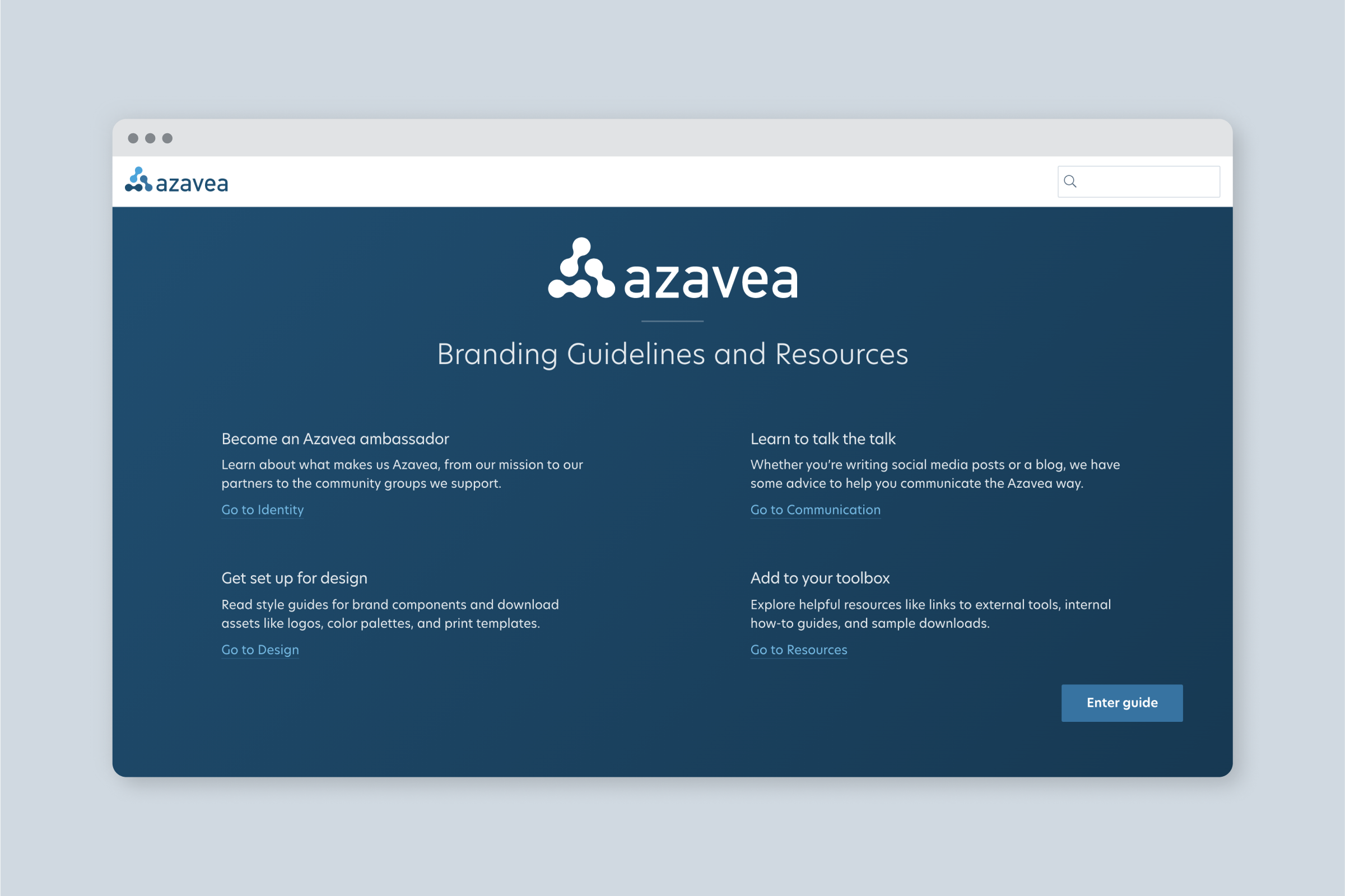 Branding Guide Welcome Page